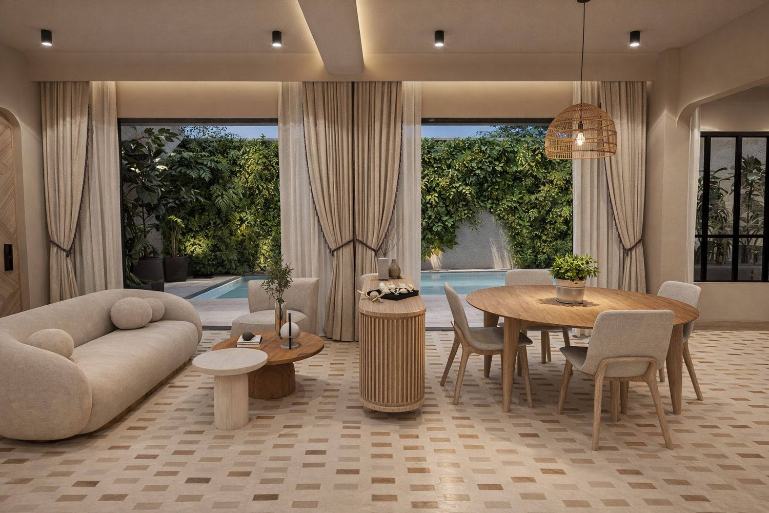 Living and dining