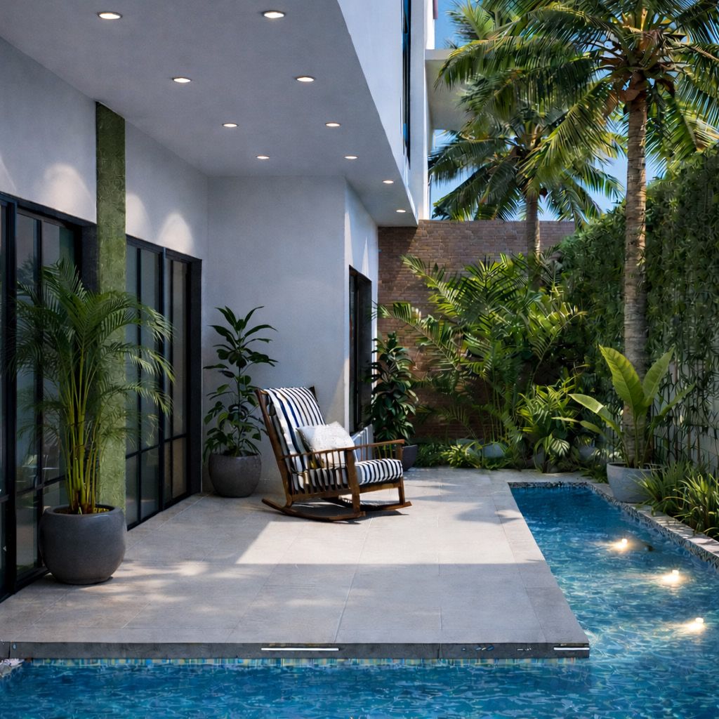 Private terrace pool